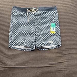 Fair Harbor Nautilus Boardshort Mens 38 Swim Trunks Recycled Polyester Surf